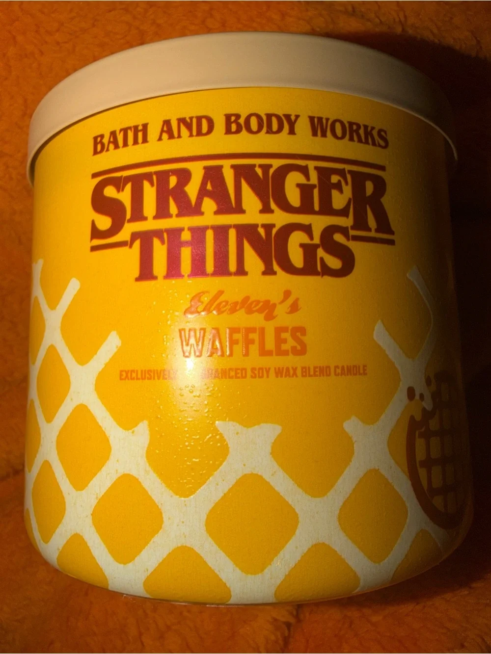 Bath & Body Works Stranger Things Eleven's Waffles Candle - Yellow & White